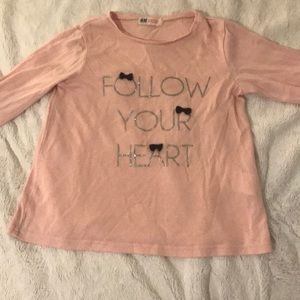 Long sleeve pink top